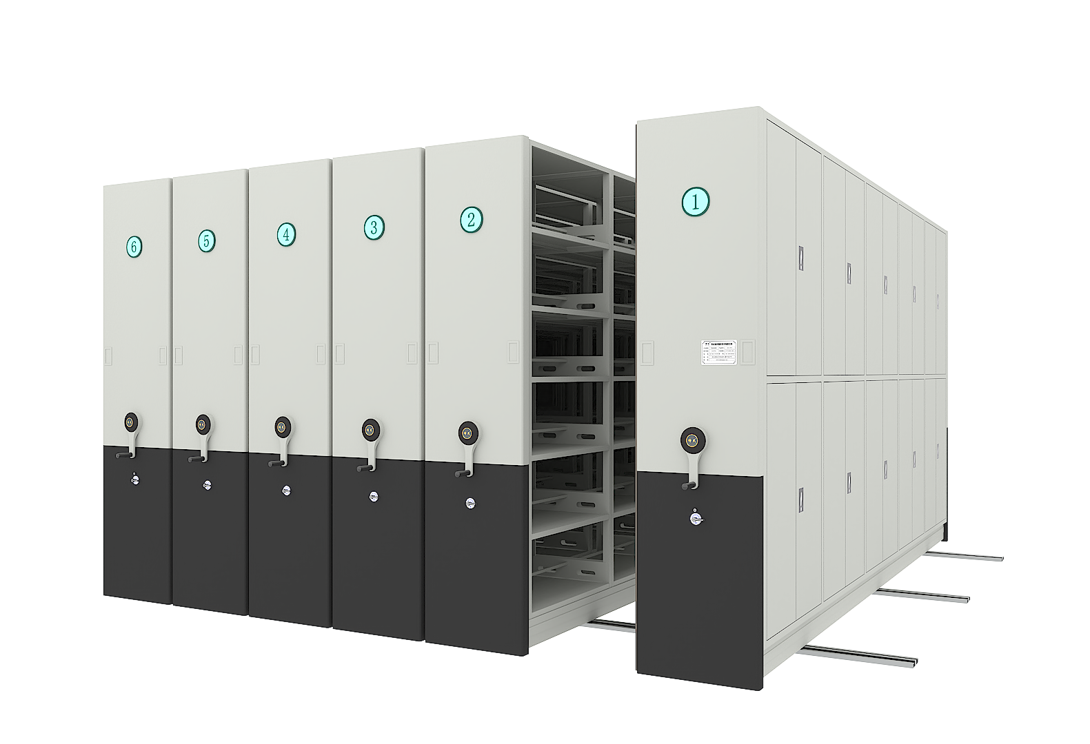 手動(dòng)檔案密集架(套色) SM-01型(可定制)